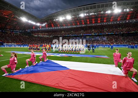 Lipsko, Allemagne. 18 juin 2024. Cérémonie d'ouverture du match de la République tchèque vs Portugal Groupe F dans le cadre des Championnats d'Europe de football, Leipzig, Allemagne, 18 juin 2024. Crédit : vit Simanek/CTK photo/Alamy Live News Banque D'Images