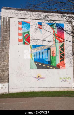 Remplissez-moi avec Soul murale à Halifax, Nouvelle-Écosse, Canada Banque D'Images