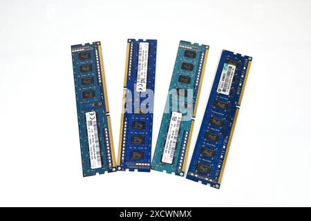 Computer RAM (Dynamic random-access memory) – pays de Galles, Royaume-Uni – 15 juin 2024 Banque D'Images