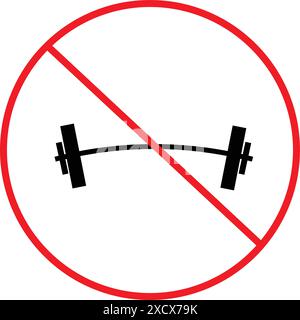Une illustration d'un haltère, présentant l'équipement de gymnastique classique utilisé pour la musculation et les exercices de fitness Illustration de Vecteur
