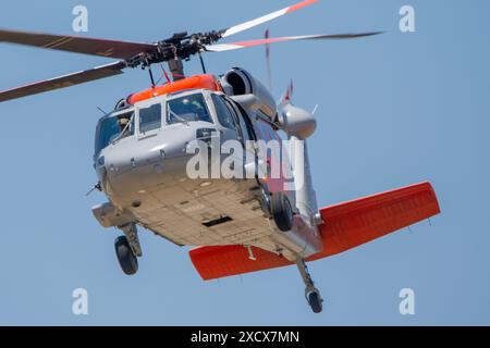 Hélicoptère militaire Sikorsky UH-60 Black Hawk Banque D'Images