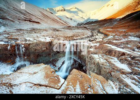 Géographie / voyage, Islande, Skutafoss, Eastern Hoefn, Austurland, ISLANDE ORIENTALE, AUTORISATION-DROITS-SUPPLÉMENTAIRE-INFO-NON-DISPONIBLE Banque D'Images