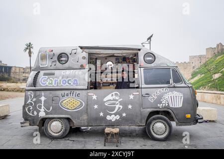 Syrie, Alep, bar mobile Banque D'Images