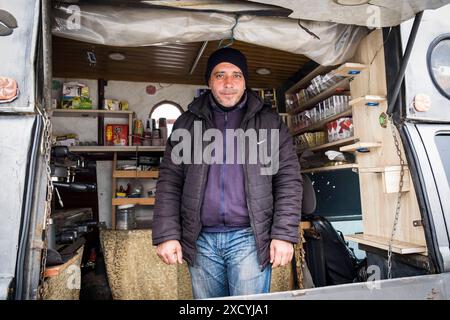 Syrie, Alep, bar mobile Banque D'Images