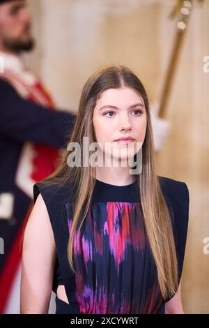 Madrid, Madrid, Espagne. 19 juin 2024. La princesse Sofia assiste à la cérémonie de décoration de l'ordre du mérite civil lors du 10ème anniversaire de la proclamation du roi Felipe VI d'Espagne au Palais Royal le 19 juin 2024 à Madrid, Espagne .Madrid. Espagne. 20240619, (crédit image : © Jack Abuin/ZUMA Press Wire) USAGE ÉDITORIAL SEULEMENT! Non destiné à UN USAGE commercial ! Banque D'Images