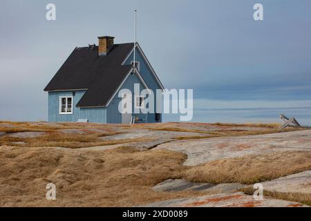 Oqaatsut - un petit village isolé au nord d'Ilulissat dans l'ouest du Groenland. Banque D'Images