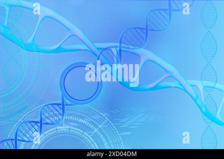 structure de l'adn humain avec hélice de verre, transition au liquide, fond d'acide désoxyribonucléique, molécules d'acide nucléique, informations génétiques, change, bre Banque D'Images