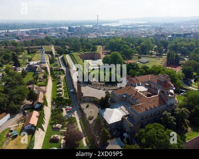 Aeria drone vue du parc Kalemegdan en été, Belgrade, Serbie. Banque D'Images