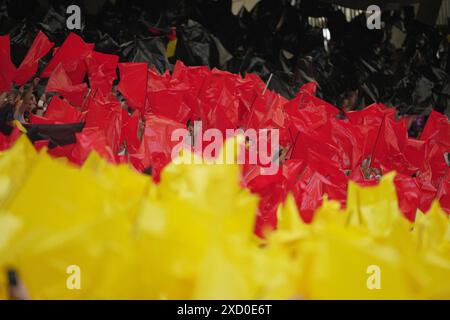 Stuttgart, Allemagne. 19 juin 2024. Les supporters allemands lors du match de football Euro 2024 entre l'Allemagne et la Hongrie à la Stuttgart Arena, Stuttgart, Allemagne - mercredi 19 juin 2024. Sport - Soccer . (Photo de Spada/LaPresse) crédit : LaPresse/Alamy Live News Banque D'Images