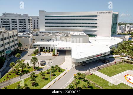 Miami Beach Floride, Mt. Centre hospitalier du centre médical Mount Sinai, centre chirurgical Skolnick, entrée d'ambulance d'urgence, extérieur, visiteurs vis Banque D'Images