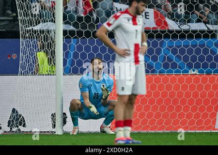 Giorgi Mamardashvili (25) de Géorgie photographié lors d'un match de football entre les équipes nationales de Turquie et de Géorgie le premier jour du Groupe F dans la phase de groupes du tournoi UEFA Euro 2024 , le mercredi 18 juin 2024 à Dortmund , Allemagne . PHOTO SPORTPIX | David Catry Banque D'Images