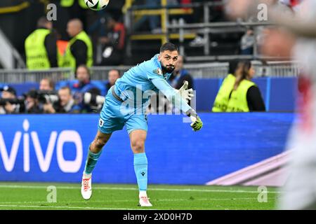 Dortmund, Allemagne. 18 juin 2024. Giorgi Mamardashvili (25 ans) de Géorgie photographié lors d'un match de football entre les équipes nationales de Turquie et de Géorgie lors de la première journée du Groupe F dans la phase de groupes du tournoi UEFA Euro 2024, le mercredi 18 juin 2024 à Dortmund, Allemagne . Crédit : Sportpix/Alamy Live News Banque D'Images