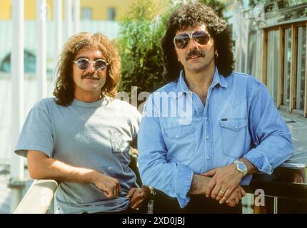 Membres de BLACK SABBATH geezer Butler et Tony Iommi à Los Angeles, États-Unis Banque D'Images