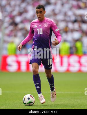 Stuttgart, Allemagne. 19 juin 2024. L'Allemand Jamal Musiala lors du match de l'UEFA Euro 2024 entre l'Allemagne et la Hongrie, Groupe A, date 2, a joué au Mercedes-Benz Arena Stadium le 19 juin 2024 à Stuttgart en Allemagne. (Photo de Bagu Blanco/PRESSINPHOTO) crédit : AGENCE SPORTIVE PRESSINPHOTO/Alamy Live News Banque D'Images