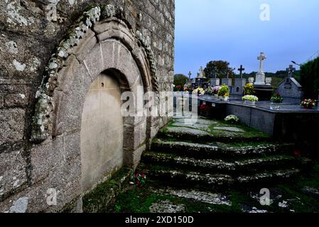 Église San Martiño de Couto, Taboada, Lugo, Espagne Banque D'Images