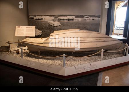 Bateau à oie au Musée maritime de l'Atlantique sur la promenade riveraine à Halifax, Nouvelle-Écosse, Canada Banque D'Images