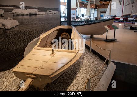 Bateau à oie au Musée maritime de l'Atlantique sur la promenade riveraine à Halifax, Nouvelle-Écosse, Canada Banque D'Images