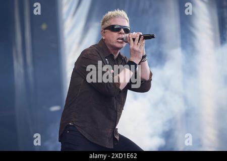 Copenhague, Festival Tag 1, Kopenhagen, 19.06.2024 Bryan Dexter Holland, Sänger von the Offspring beim Copenhagen Metal-Festival im Klverparken Camping Kopenhagen, Dänemark. DAS Festival findet vom 19.-22. Juni 2024 statt. Kopenhagen Klverparken Camping Dänemark *** Copenhagen, Festival Day 1, Copenhague, 19 06 2024 Bryan Dexter Holland, chanteur de la progéniture au Copenhagen Metal Festival au Klverparken Camping Copenhagen, Danemark le festival a lieu du 19 juin 22 2024 Copenhagen Klverparken Camping Denmark Copyright : xChristianxEnderx Banque D'Images