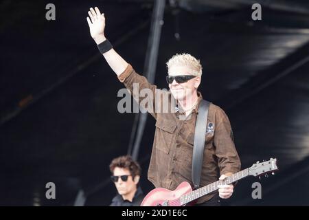 Copenhague, Festival Tag 1, Kopenhagen, 19.06.2024 Bryan Dexter Holland, Sänger von the Offspring beim Copenhagen Metal-Festival im Klverparken Camping Kopenhagen, Dänemark. DAS Festival findet vom 19.-22. Juni 2024 statt. Kopenhagen Klverparken Camping Dänemark *** Copenhagen, Festival Day 1, Copenhague, 19 06 2024 Bryan Dexter Holland, chanteur de la progéniture au Copenhagen Metal Festival au Klverparken Camping Copenhagen, Danemark le festival a lieu du 19 juin 22 2024 Copenhagen Klverparken Camping Denmark Copyright : xChristianxEnderx Banque D'Images