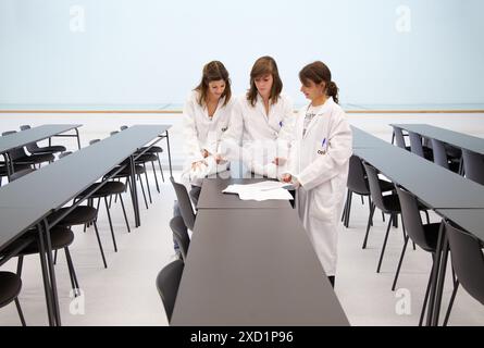 Étudiants en formation en classe Tecnun, École d'ingénierie de Saint-Sébastien, Université de Navarre, Donostia, Gipuzkoa, pays Basque, Espagne Banque D'Images
