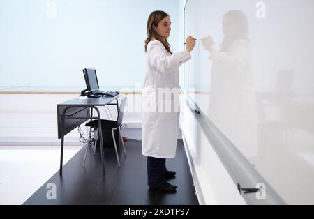 Professeur en classe Tecnun, École d'ingénierie de Saint-Sébastien, Université de Navarre, Donostia, Gipuzkoa, pays Basque, Espagne Banque D'Images