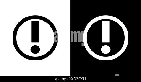 Icône de symbole de point d'exclamation pour le Web, l'interface utilisateur, les applications mobiles. Icône point d'exclamation symbole de signe. Illustration de Vecteur