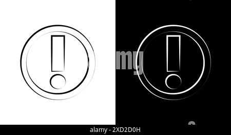 Icône de symbole de point d'exclamation pour le Web, l'interface utilisateur, les applications mobiles. Icône point d'exclamation symbole de signe. Illustration de Vecteur