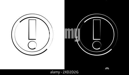 Icône de symbole de point d'exclamation pour le Web, l'interface utilisateur, les applications mobiles. Icône point d'exclamation symbole de signe. Illustration de Vecteur
