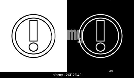 Icône de symbole de point d'exclamation pour le Web, l'interface utilisateur, les applications mobiles. Icône point d'exclamation symbole de signe. Illustration de Vecteur