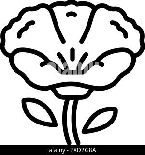 Icône pour le coquelicot , papaveraceae Illustration de Vecteur