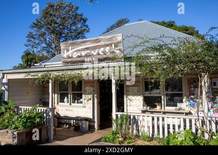 Newrybar Australia, Harvest Deli et restaurant dans cette ville dans l'arrière-pays de Byron Bay, Nouvelle-Galles du Sud, Australie Banque D'Images