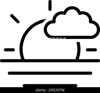 Icône pour Morn, Morn Illustration de Vecteur