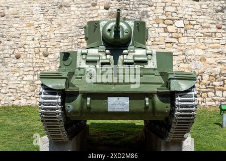 Char léger américain Stuart M3A1 MK3 exposé au musée militaire de la forteresse de Belgrade. Avril 2024. Banque D'Images