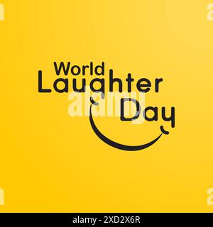 Générez du bonheur avec les conceptions vectorielles typographiques de la Journée mondiale du rire Illustration de Vecteur