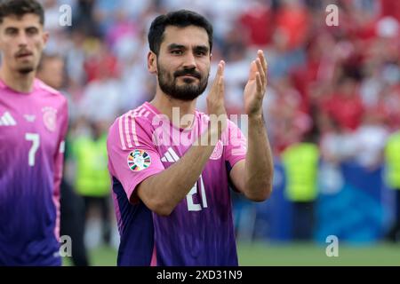 Stuttgart, Allemagne. 19 juin 2024. L'Allemand Ilkay Gundogan célèbre la victoire après le match de football UEFA Euro 2024, Groupe A, entre l'Allemagne et la Hongrie le 19 juin 2024 au MHPArena à Stuttgart, Allemagne - photo Jean Catuffe/DPPI crédit : DPPI Media/Alamy Live News Banque D'Images