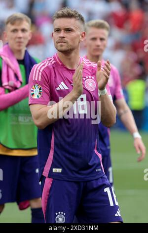 Stuttgart, Allemagne. 19 juin 2024. Maximilian Mittelstadt célèbre la victoire après le match de football UEFA Euro 2024, Groupe A, entre l'Allemagne et la Hongrie le 19 juin 2024 au MHPArena à Stuttgart, Allemagne - photo Jean Catuffe/DPPI crédit : DPPI Media/Alamy Live News Banque D'Images