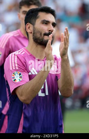 Stuttgart, Allemagne. 19 juin 2024. L'Allemand Ilkay Gundogan célèbre la victoire après le match de football UEFA Euro 2024, Groupe A, entre l'Allemagne et la Hongrie le 19 juin 2024 au MHPArena à Stuttgart, Allemagne - photo Jean Catuffe/DPPI crédit : DPPI Media/Alamy Live News Banque D'Images
