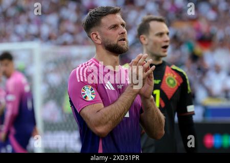 Stuttgart, Allemagne. 19 juin 2024. L'Allemand Niclas Fullkrug célèbre la victoire après le match de football UEFA Euro 2024, Groupe A, entre l'Allemagne et la Hongrie le 19 juin 2024 à la MHPArena à Stuttgart, Allemagne - photo Jean Catuffe/DPPI crédit : DPPI Media/Alamy Live News Banque D'Images