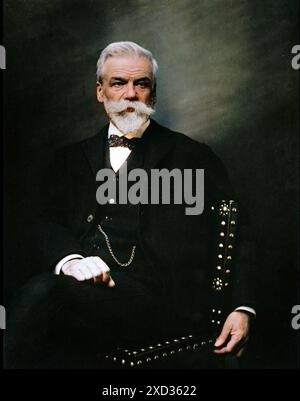 Portrait d'Ernest Solvay (1838 - 1922). Chimiste et industriel belge. Banque D'Images