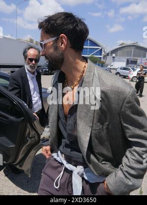 Marco Mengoni pendant Milano Fashion week collections homme printemps été Banque D'Images