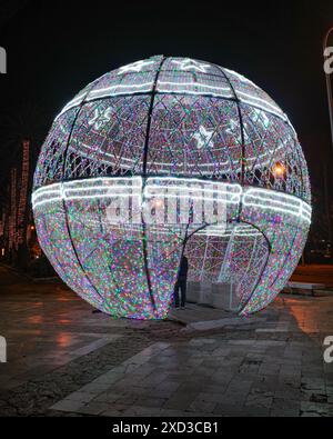 Palma, Espagne - 31 décembre 2023 : décorations de Noël à El Born, Palma de Majorque Banque D'Images