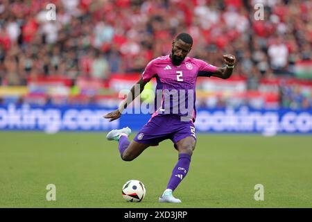 STUTTGART, ALLEMAGNE - 19 JUIN : Antonio Ruediger, Allemand, lors du match de la phase de groupes de l'UEFA EURO 2024 entre l'Allemagne et la Hongrie au Stuttgart Arena Banque D'Images