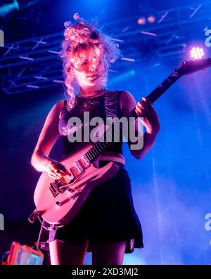 Milan, Italie. 19 juin 2024. Meg Mills de Turnstile se produit en concert au Circolo Magnolia de Milan, Italie, le 19 juin 2024 (photo de Mairo Cinquetti/NurPhoto) crédit : NurPhoto SRL/Alamy Live News Banque D'Images