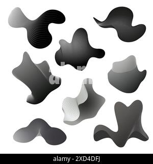 Formes aléatoires abstraites organiques pour un motif ou un élément de conception d'arrière-plan. Lignes simples, lignes esthétiques, formes fluides. Illustration de Vecteur