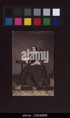 Portrait de la pianiste et compositrice Clara Josephine Schumann (1819-1896), photographié par un photographe inconnu vers 1860-1870, la représentant comme une figure historique. Banque D'Images