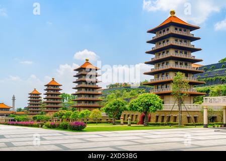 Vue imprenable sur le Musée du Bouddha Fo Guang Shan, Kaohsiung, Taiwan. Taiwan est une destination touristique populaire de l'Asie. Banque D'Images