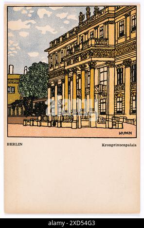 Postkarte der Wiener Werkstätte Nr. 447 : Berlin : Kronprinzenpalais Franz Bernhard Kuhn (1889-1952), artiste, Wiener Werkstätte, maison d'édition Timtom/L. Hilzensauer, palais / Palace 1911 Banque D'Images