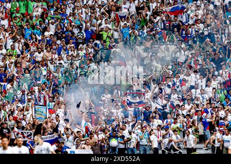 MUNCHEN, 20-06-2024, Allianz Arena. Championnat d'Europe de football Euro2024, match de groupes n°18 entre la Slovénie et la Serbie, crédit : Pro Shots/Alamy Live News Banque D'Images