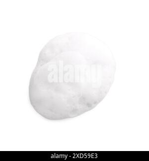 Mousse avec bulles isolées sur blanc, vue au-dessus Banque D'Images