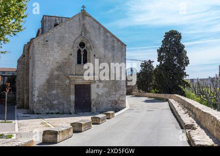 Arles, Bouches-du-Rhône, France - 20 avril 2019 : église Saint Blaise (XIIe siècle). Banque D'Images
